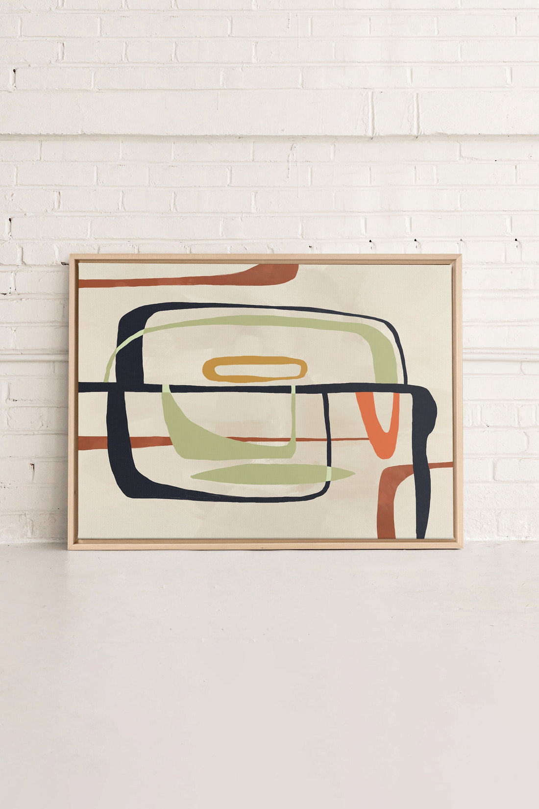 OLEKA CANVAS - ÉMOTION, Oeuvre sur toile étirée, encadré Naturel Clair