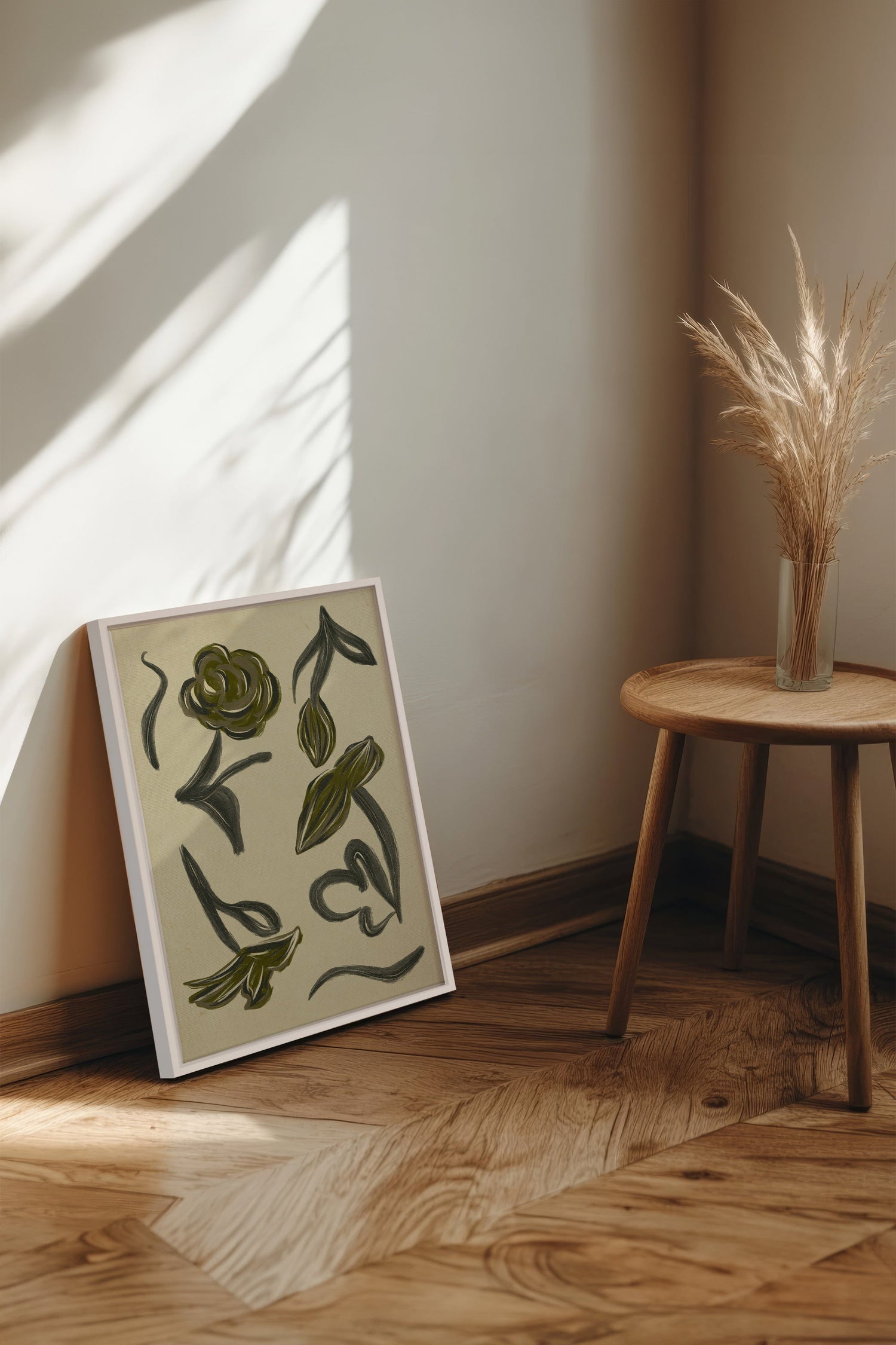 BOTANIC RELIC, Oeuvre sur toile étirée, encadré Blanc