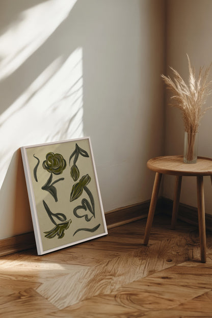BOTANIC RELIC, Oeuvre sur toile étirée, encadré Blanc