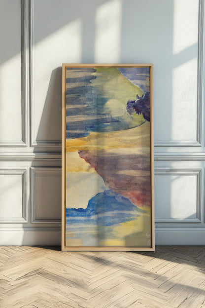 BETWEEN WAVES, Oeuvre sur toile étirée, encadré Naturel Clair