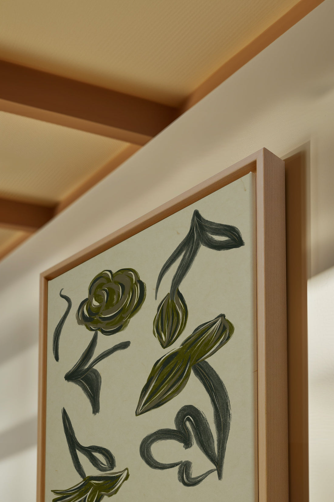 BOTANIC RELIC, Oeuvre sur toile étirée, encadré Naturel Clair