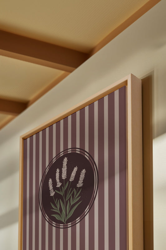 LAVENDER STRIPES, Work on stretched canvas
