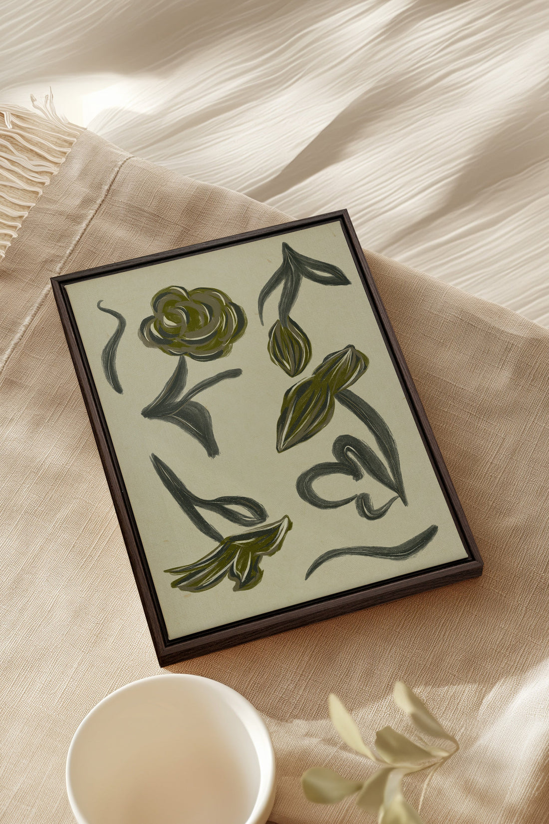 BOTANIC RELIC, Oeuvre sur toile étirée, encadré Brun Noyer