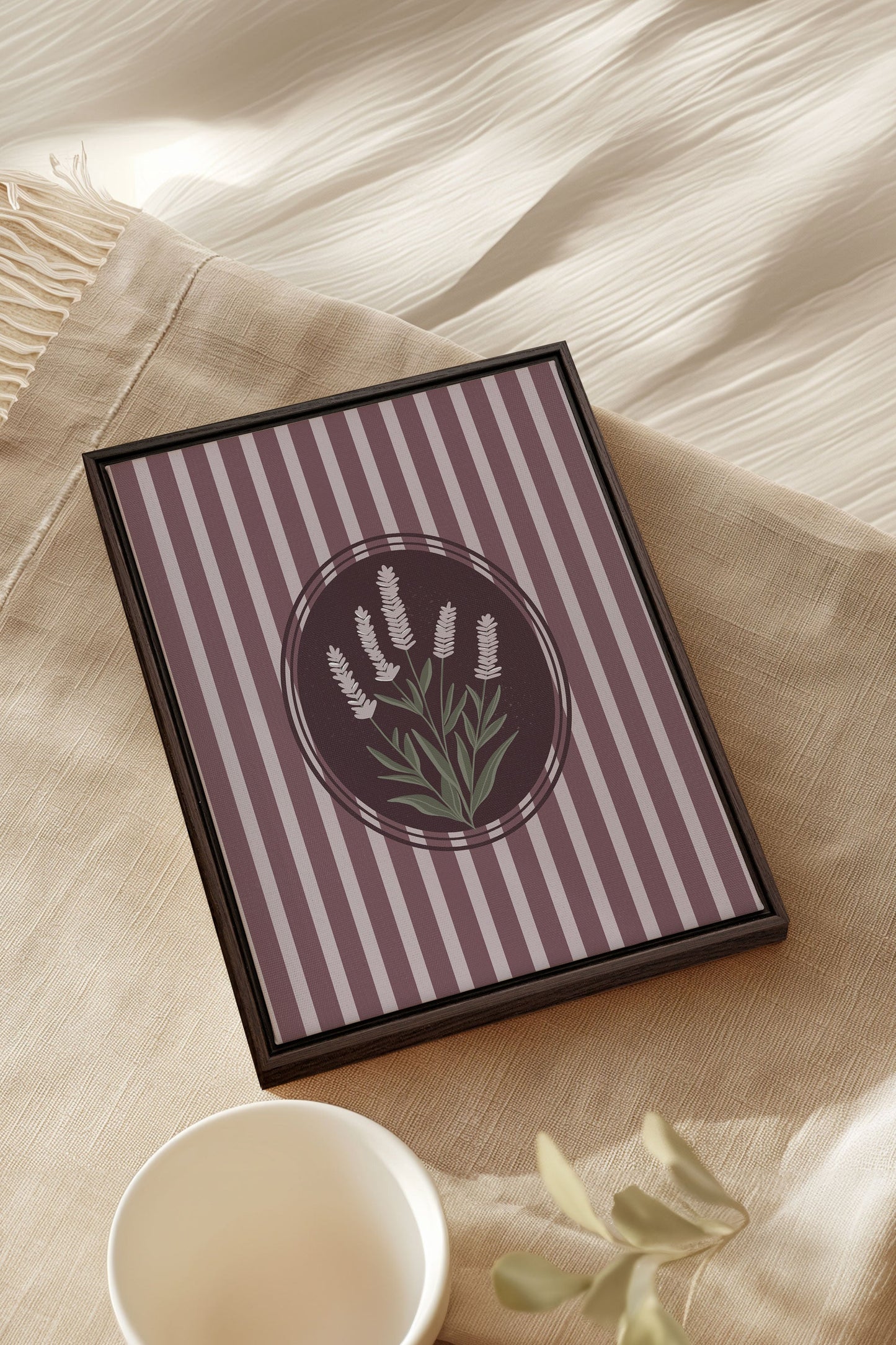 LAVENDER STRIPES, Work on stretched canvas