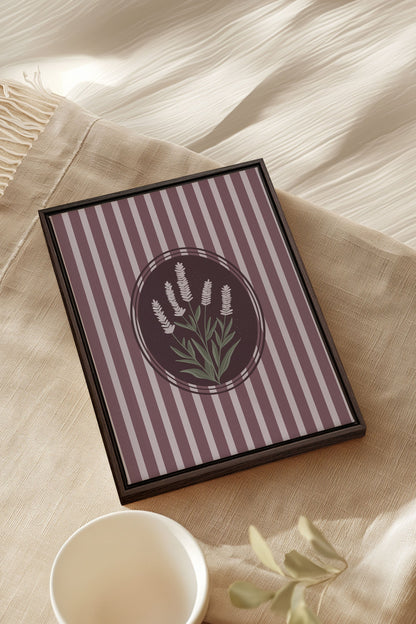 LAVENDER STRIPES, Work on stretched canvas