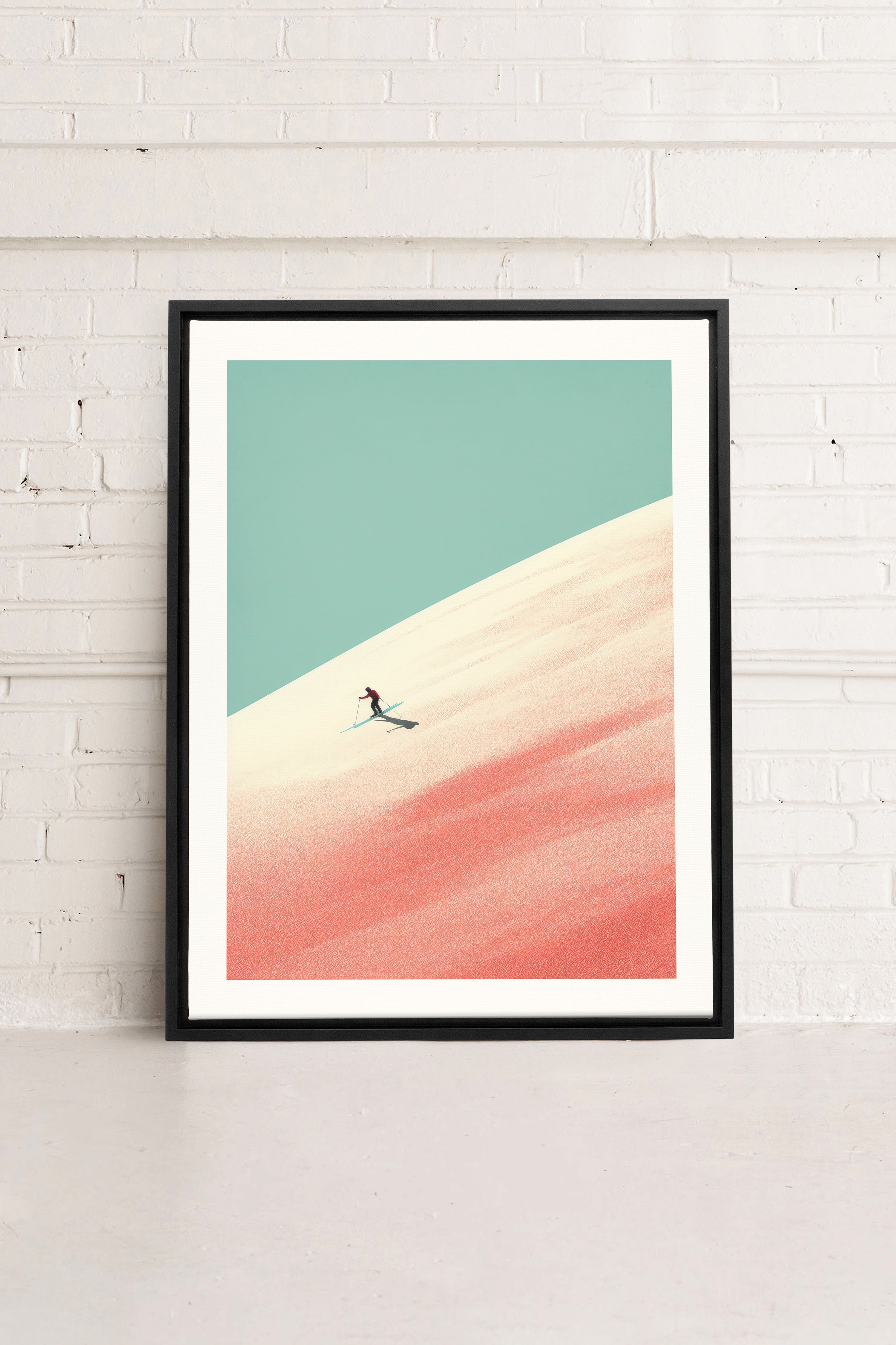 OLEKA CANVAS - Frosty Glide, Oeuvre sur toile étirée, encadré Noir