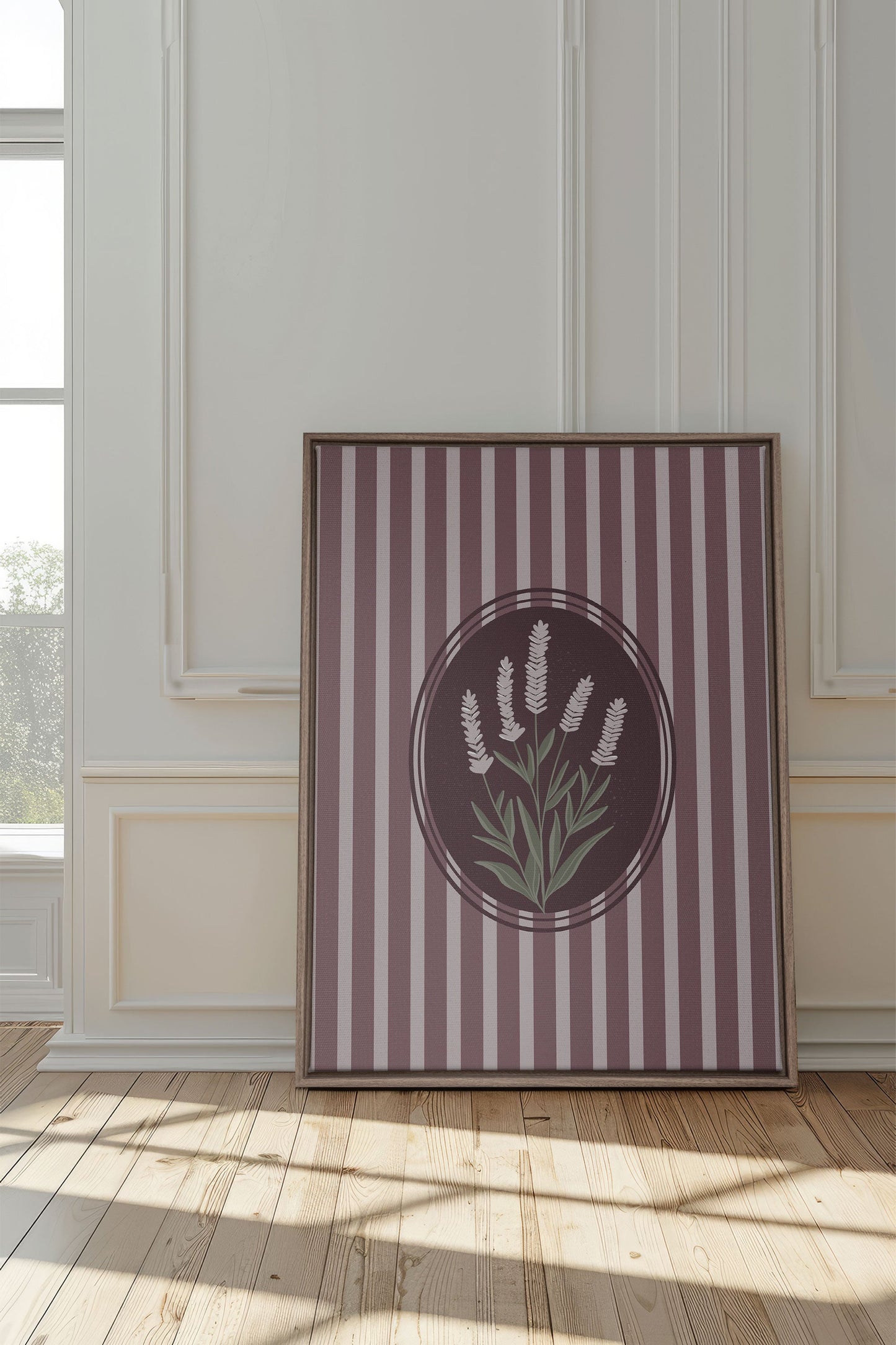 LAVENDER STRIPES, Work on stretched canvas