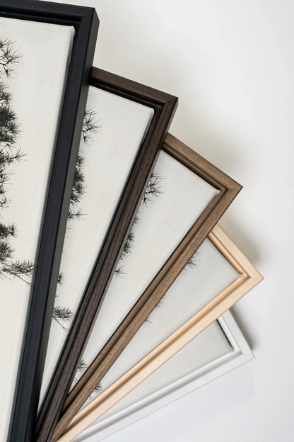 PIN SOLITAIRE, Oeuvre sur toile étirée, encadré Naturel Clair