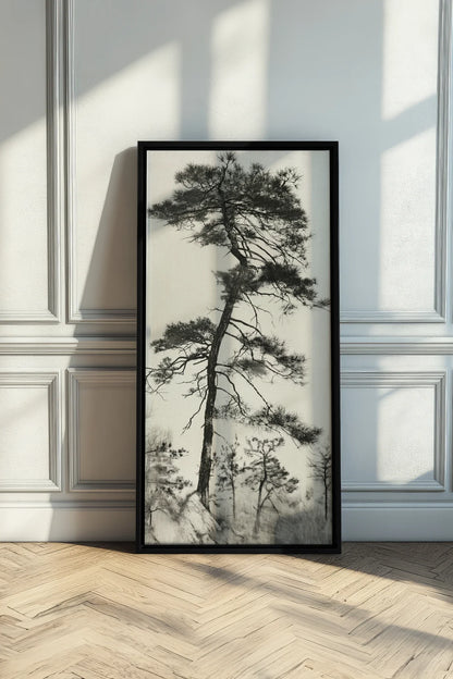 PIN SOLITAIRE, Oeuvre sur toile étirée, encadré Noir