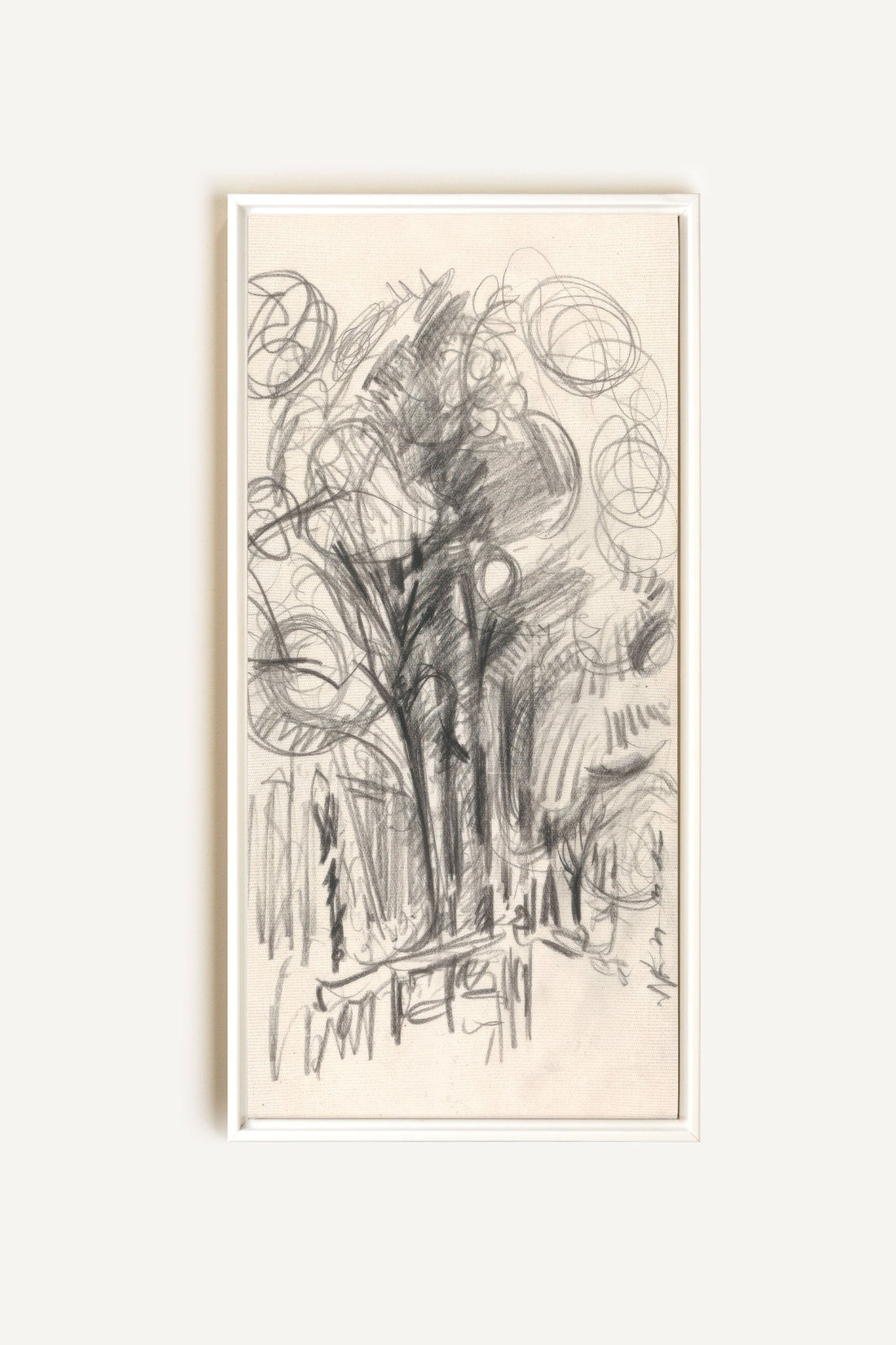 LIGNES DU VENT, Oeuvre sur toile étirée, encadré Blanc