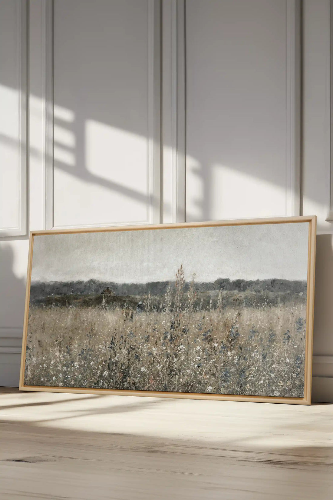 SOUFFLE DES PRÉS, Work on stretched canvas, framed Naturel Clair