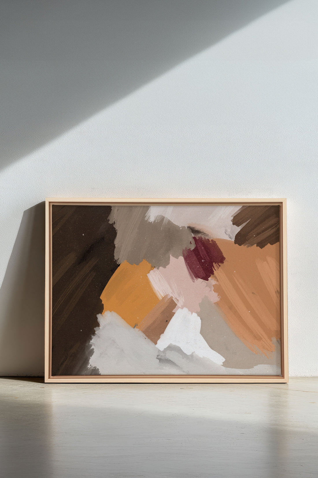 OLEKA CANVAS - ÉLAN CRÉATIF, Oeuvre sur toile étirée, encadré Naturel Clair