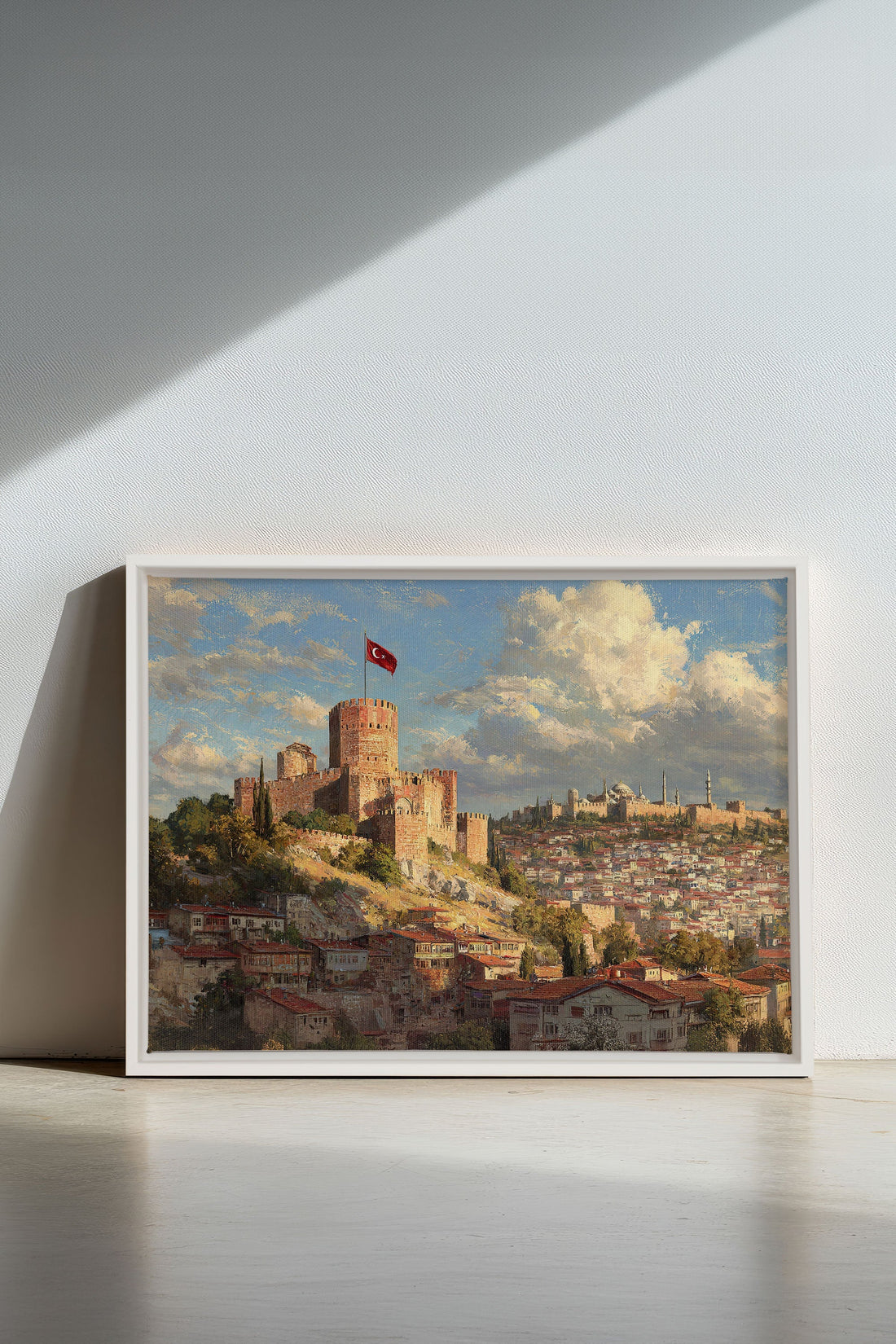 OLEKA CANVAS - WHISPERS OF ISTANBUL, Oeuvre sur toile étirée, encadré Blanc