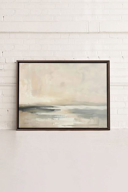 OLEKA CANVAS - GENTLE BREEZE, Oeuvre sur toile étirée, encadré Brun Noyer