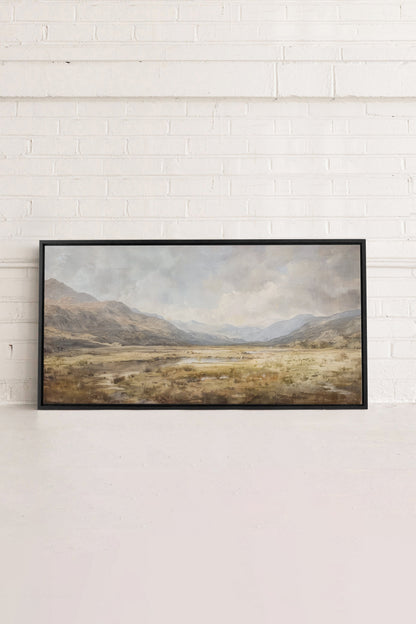 OLEKA CANVAS - Highland Mist, Oeuvre sur toile étirée, encadré Noir