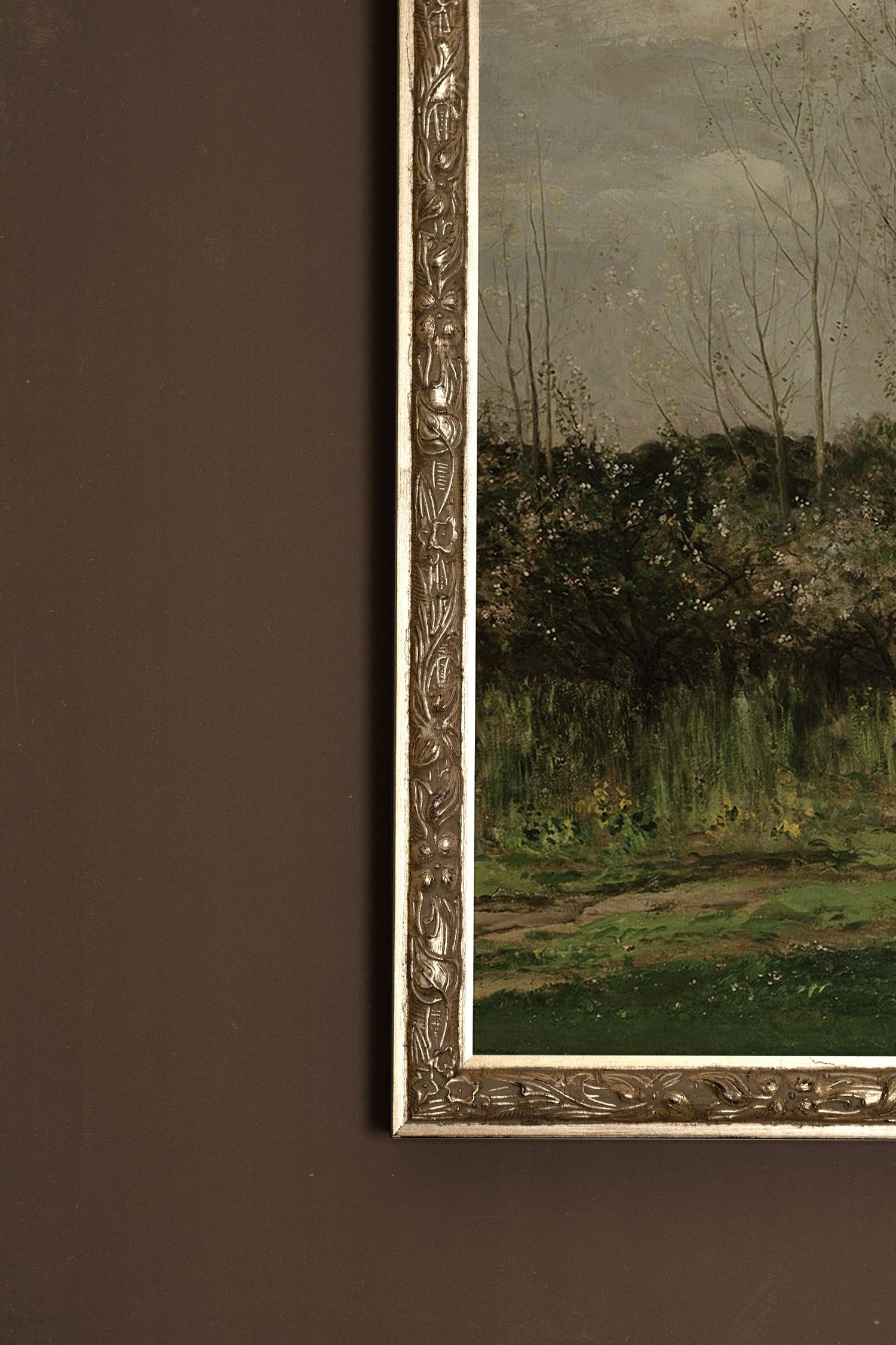 LES AMANTS DU VENT, Oeuvre sur toile rigide, encadré Vintage Argent