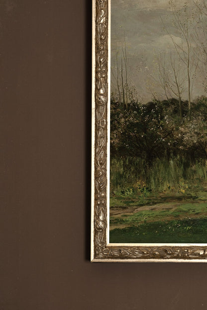 LES AMANTS DU VENT, Oeuvre sur toile rigide, encadré Vintage Argent