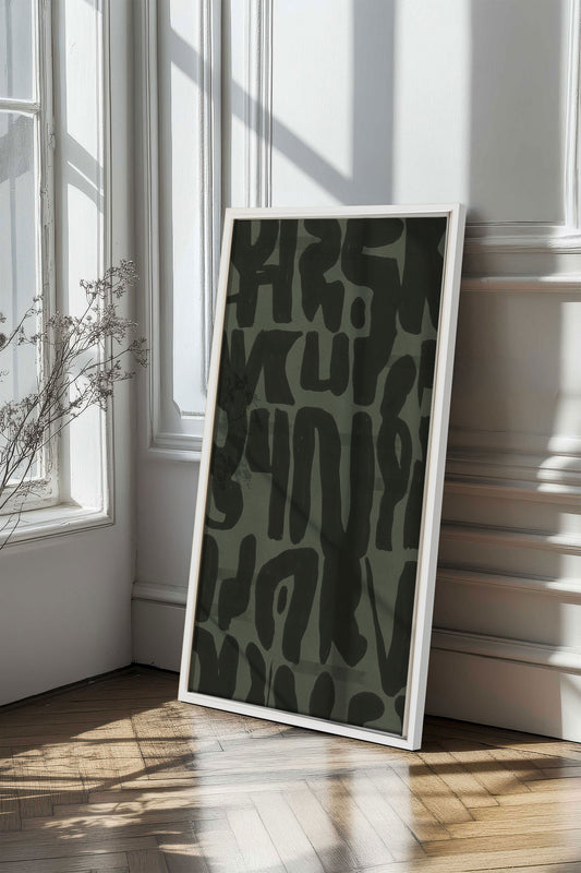 WILD SCRIPT, Work on stretched canvas