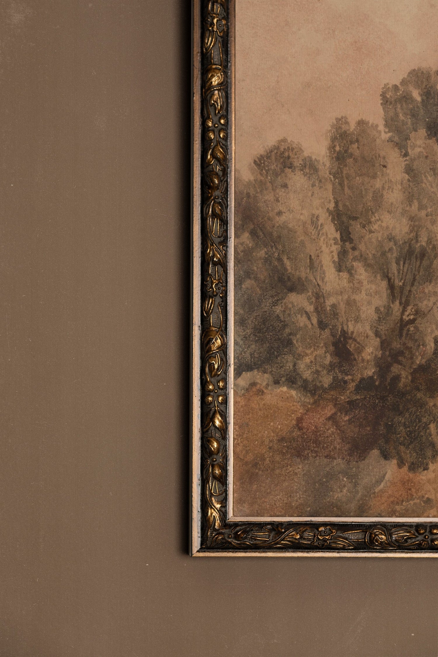 SOUVENIRS FANÉS, Artwork on rigid canvas, framed in Vintage Bronze