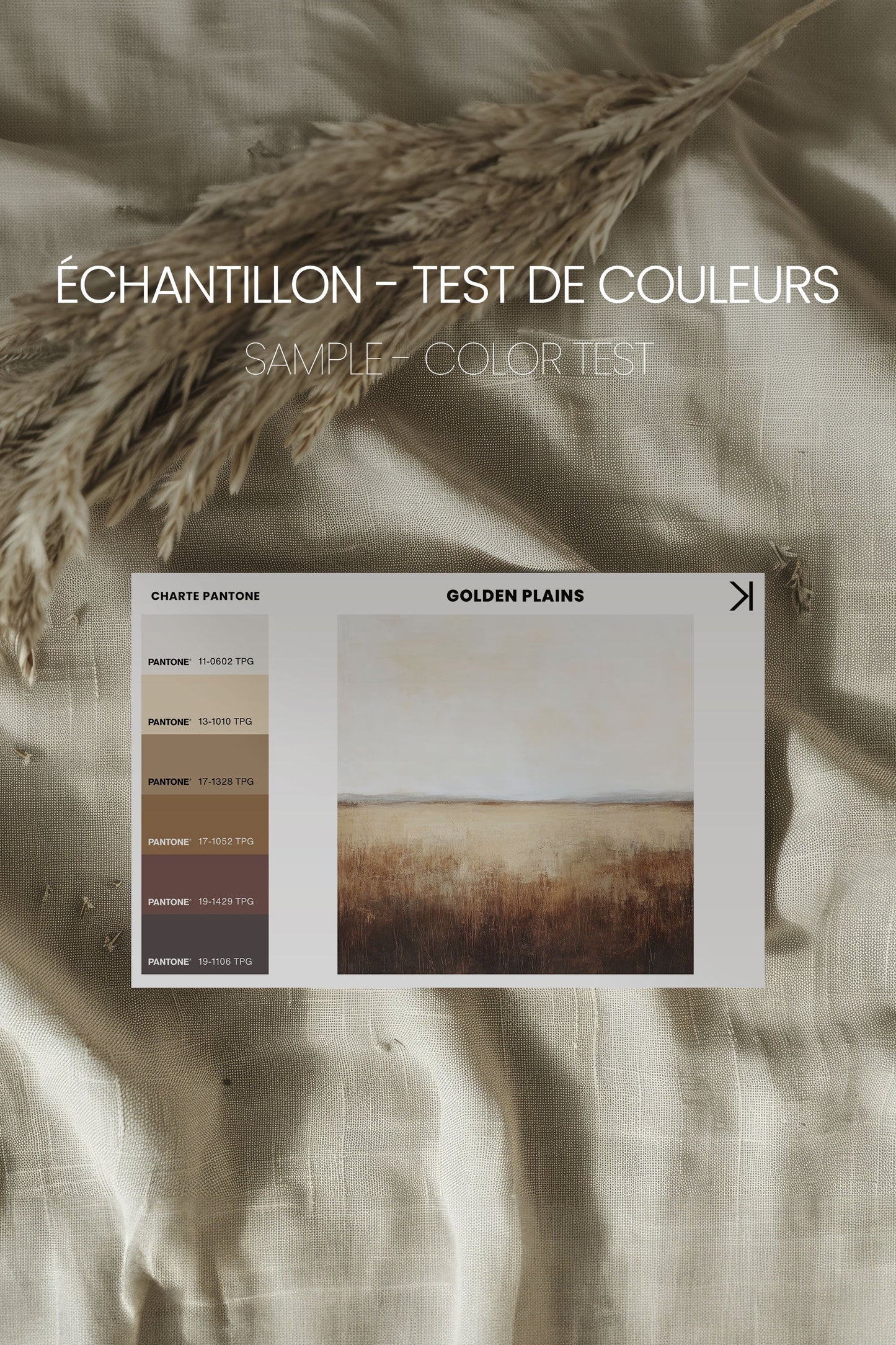 GOLDEN PLAINS, Oeuvre sur toile étirée