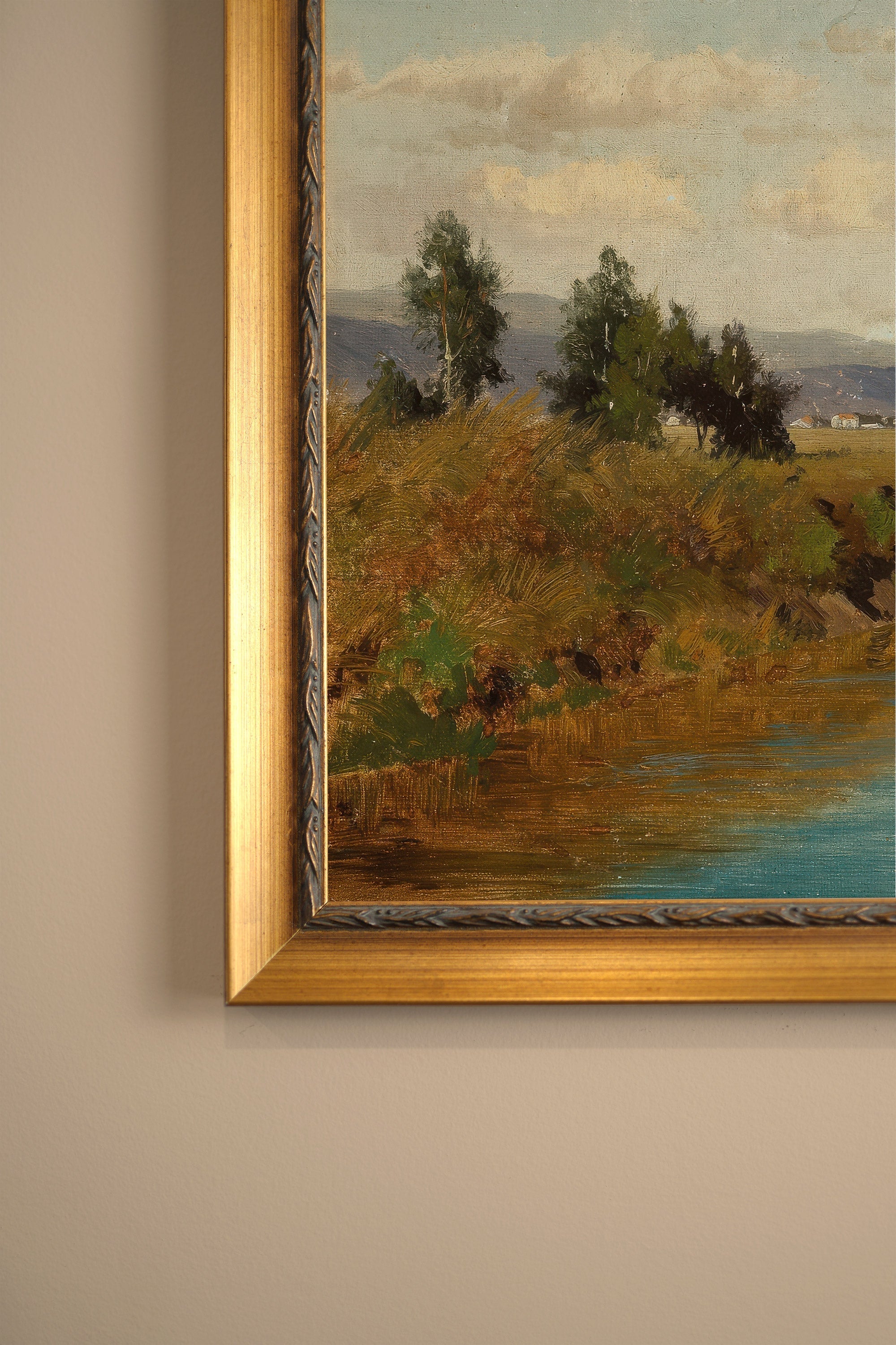 LUMIÈRE DE MIDI, Oeuvre sur toile rigide, encadré Vintage Or