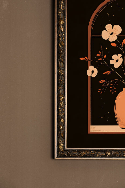 NIGHT IN BLOOM, VINTAGE BRONZE FRAME