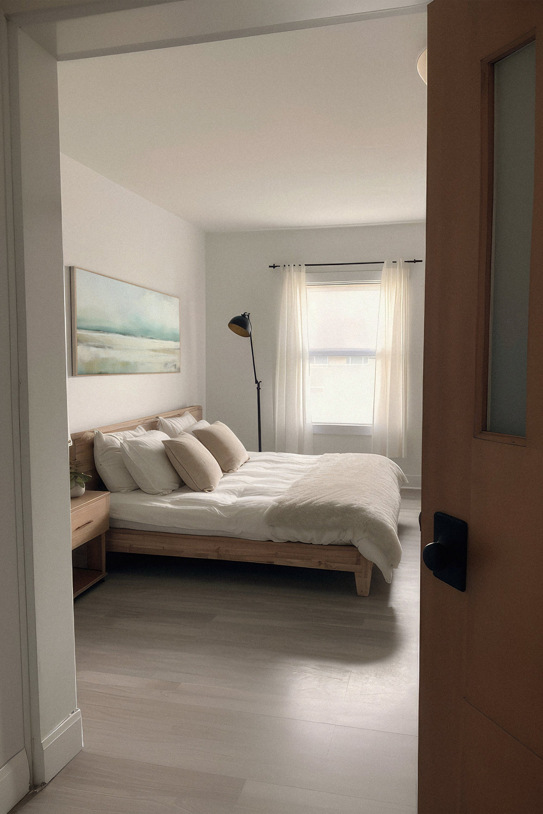 OLEKA CANVAS - ARTIC STROKES, Oeuvre sur toile étirée, encadré Naturel Clair