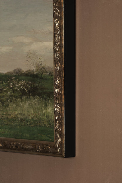 LES AMANTS DU VENT, Oeuvre sur toile rigide, encadré Vintage Argent