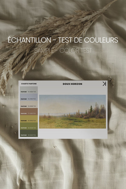 OLEKA CANVAS - DOUX HORIZON, Oeuvre sur toile étirée, encadré Naturel Clair