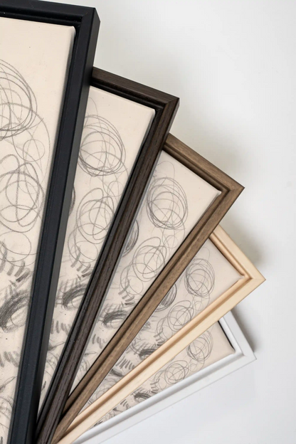 LIGNES DU VENT, Oeuvre sur toile étirée, encadré Noir