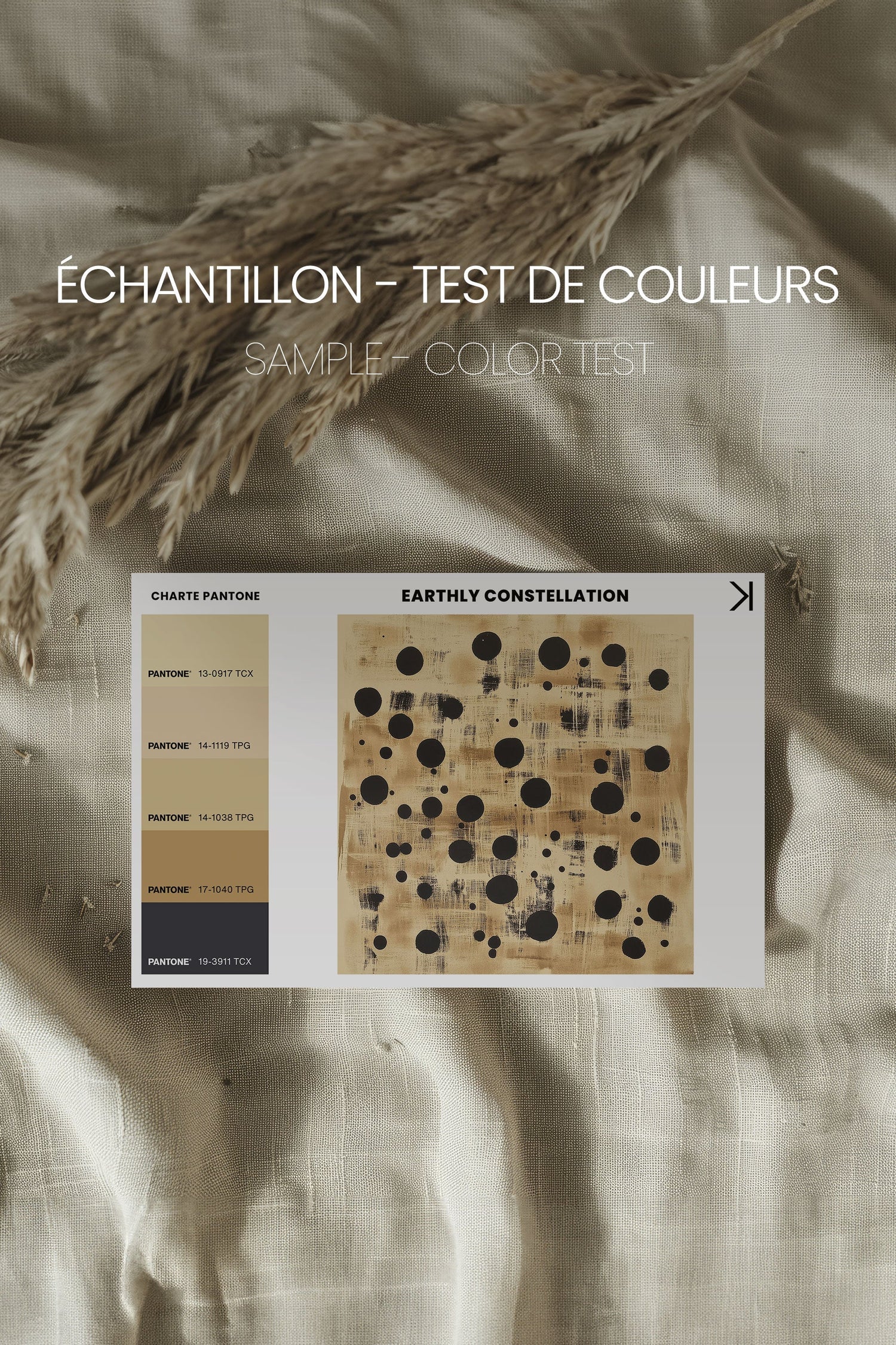 OLEKA CANVAS - EARTHLY CONSTELLATION, Oeuvre sur toile étirée, encadré Blanc