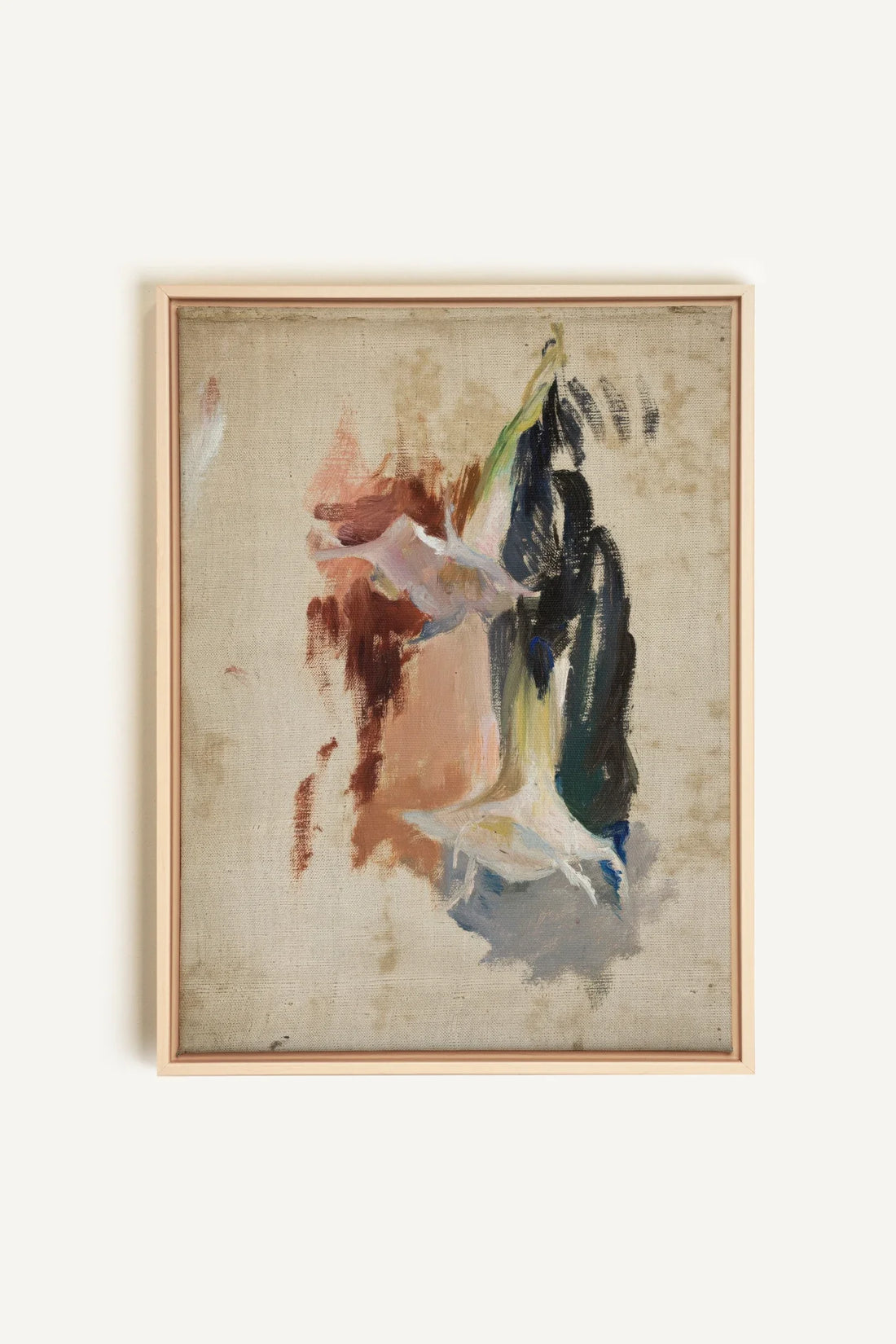 ORGANIC TRACE, Oeuvre sur toile étirée, encadré Naturel Clair