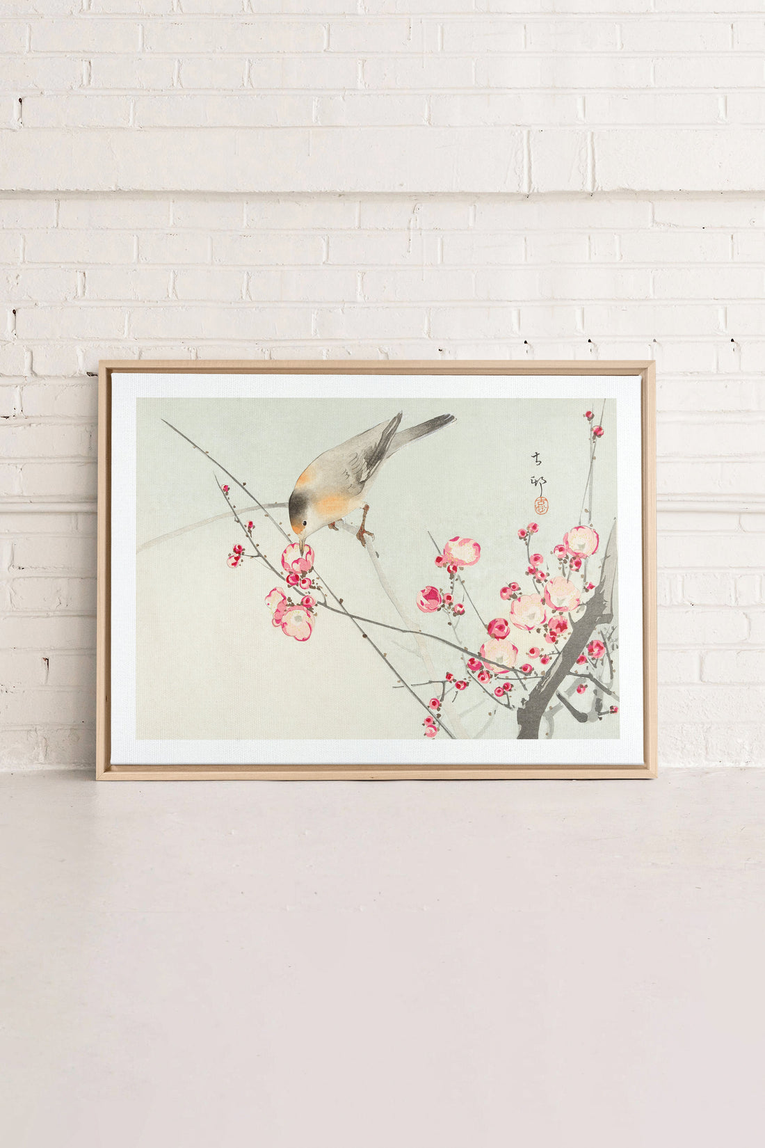 OLEKA CANVAS - SONGBIRD, Oeuvre sur toile étirée, encadré Naturel Clair