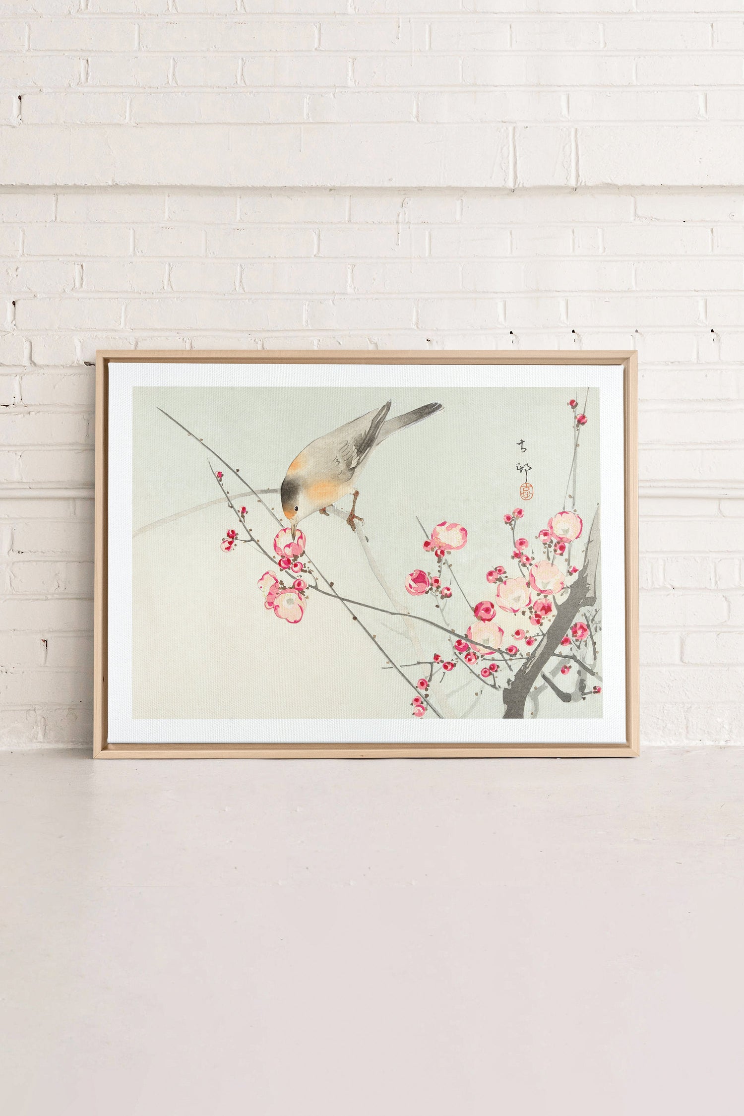 OLEKA CANVAS - SONGBIRD, Oeuvre sur toile étirée, encadré Naturel Clair