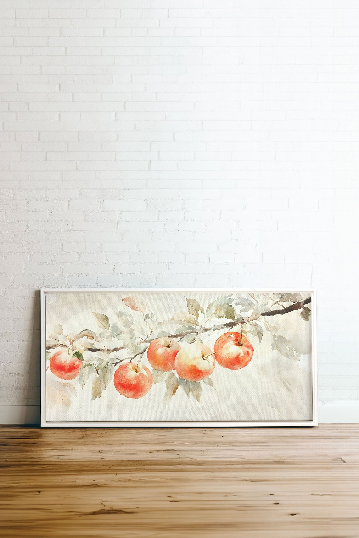 OLEKA CANVAS - DOUCE RÉCOLTE, Oeuvre sur toile étirée, encadré Blanc