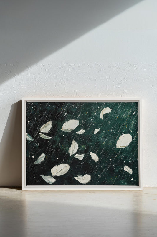 PETALS IN THE NIGHT, Work on stretched canvas