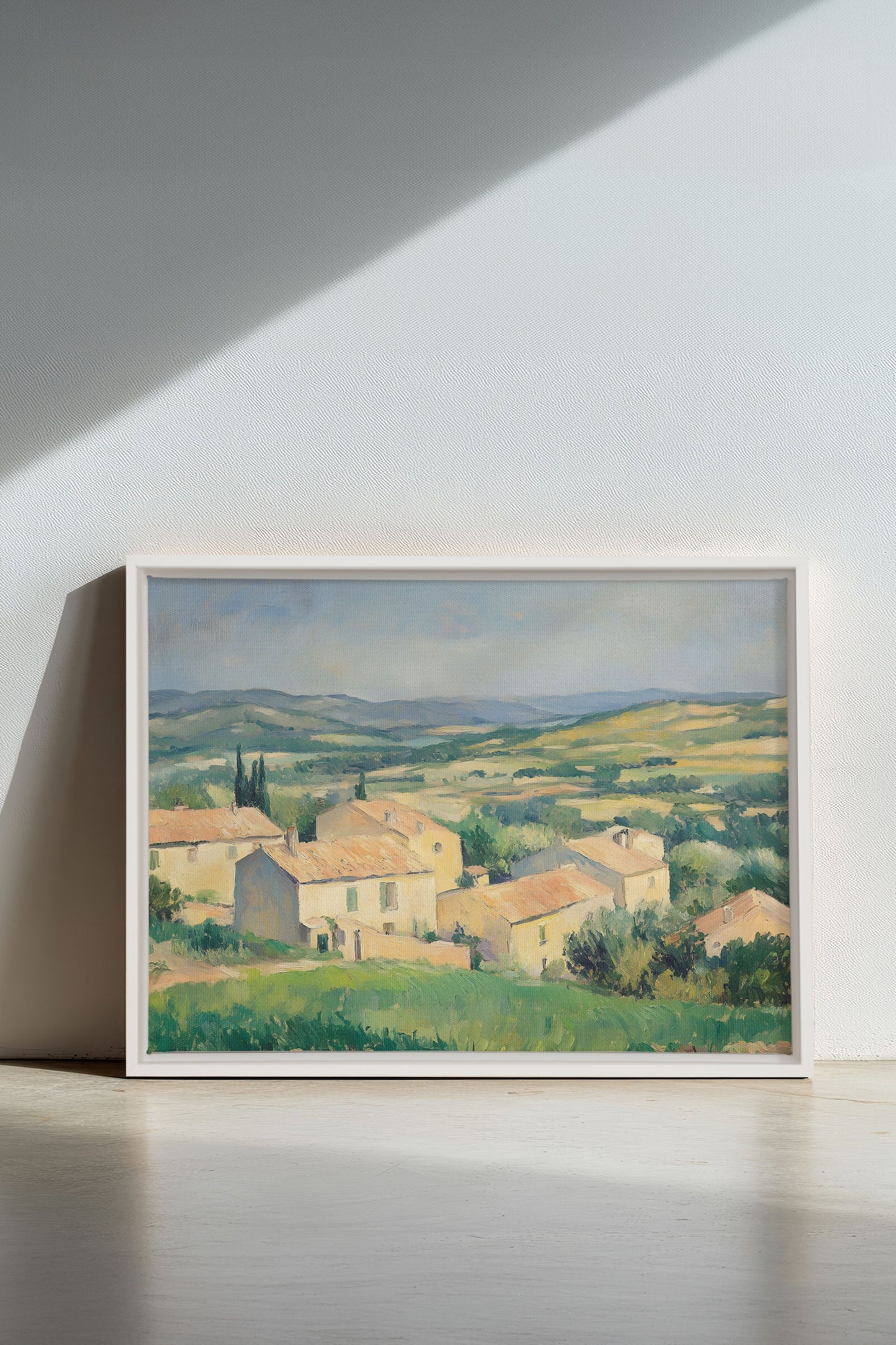 VILLAGE IN BLOOM, Work on stretched canvas
