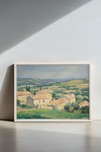 VILLAGE IN BLOOM, Work on stretched canvas