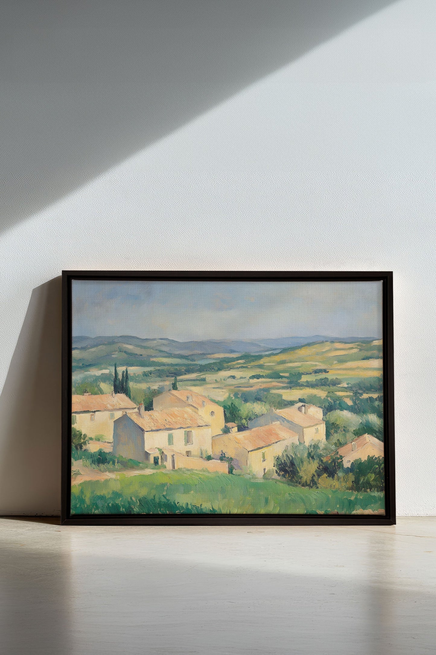 VILLAGE IN BLOOM, Work on stretched canvas