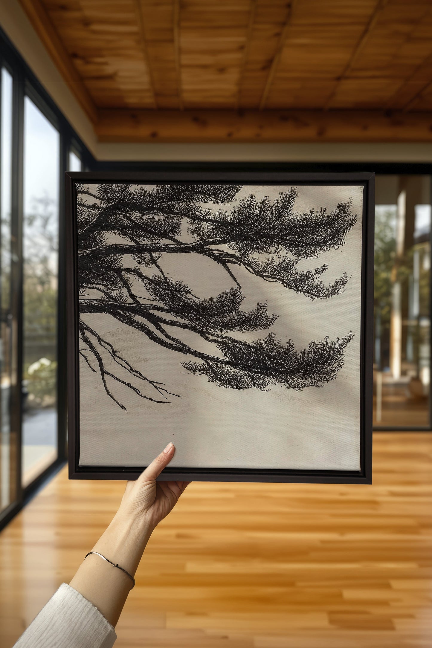 WINDSWEPT PINES, Work on stretched canvas