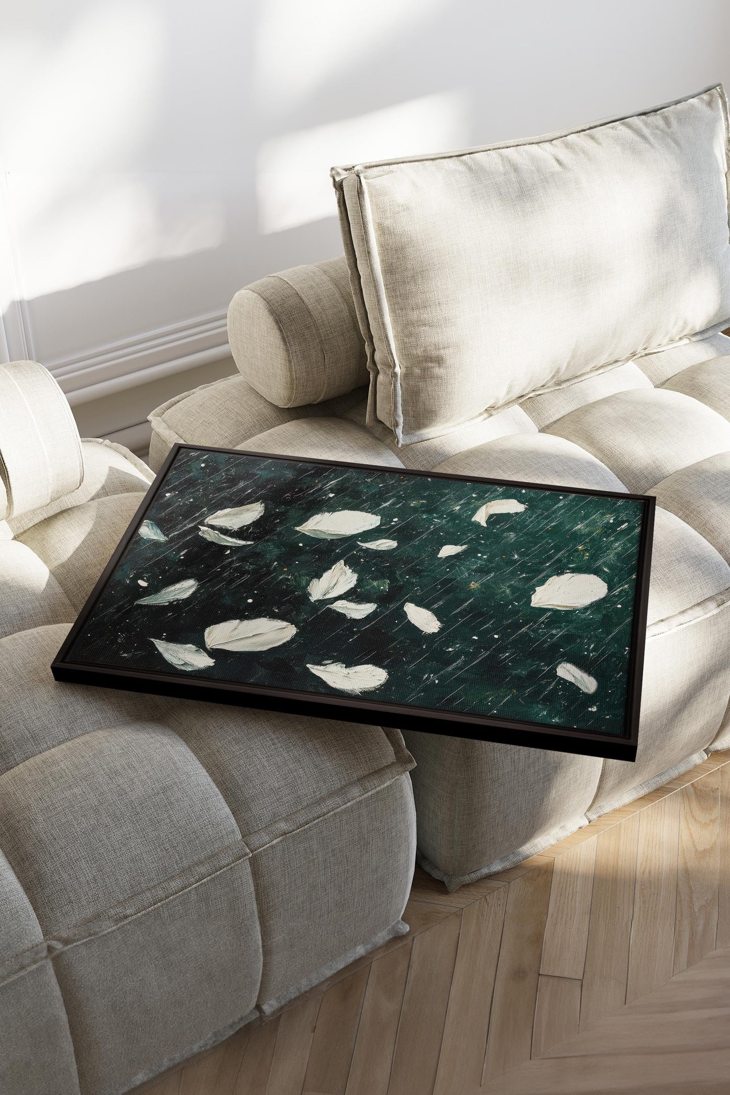 PETALS IN THE NIGHT, Work on stretched canvas