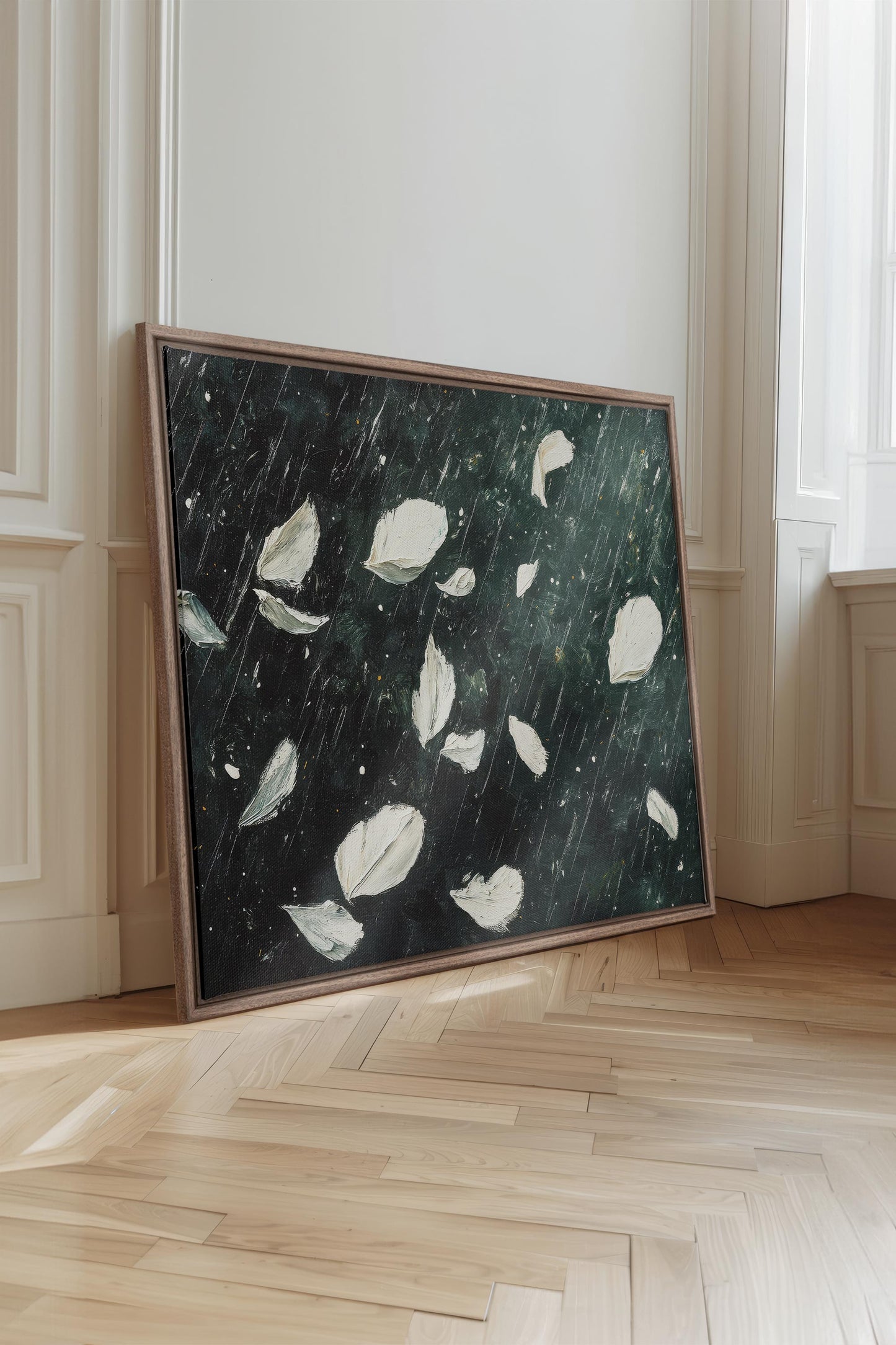 PETALS IN THE NIGHT, Work on stretched canvas