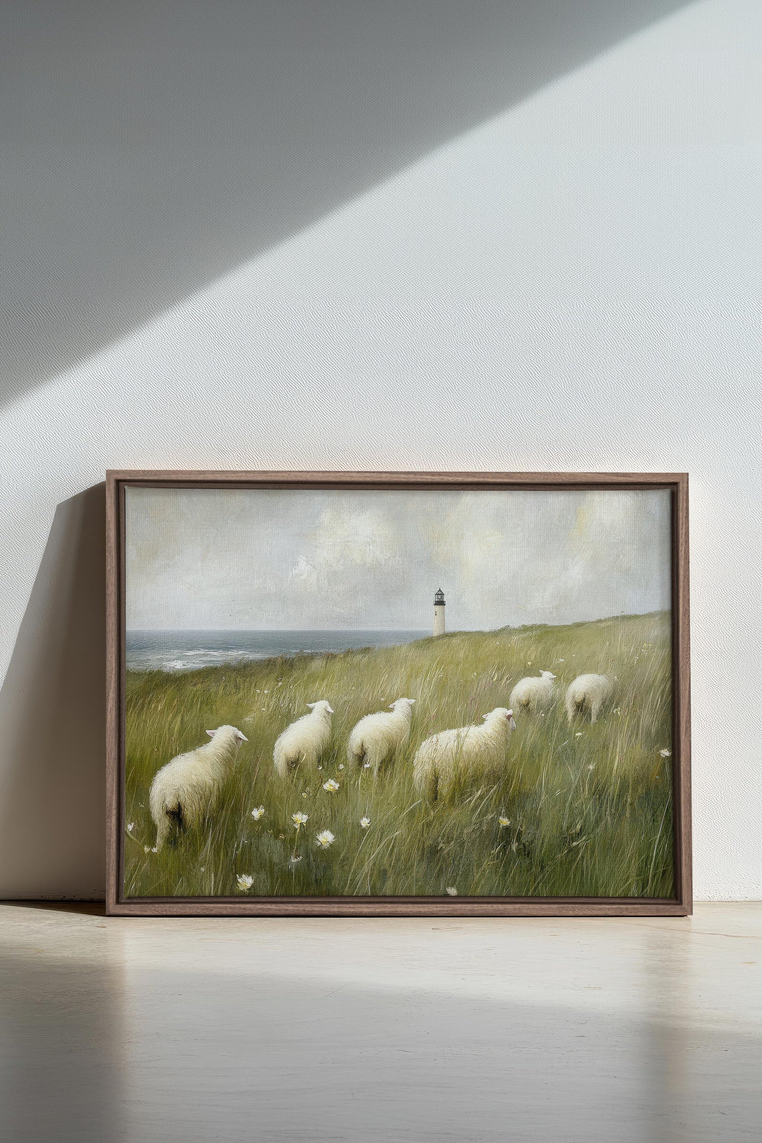 OLEKA CANVAS - WOOL &amp; WIND, Oeuvre sur toile étirée, encadré Brun Chêne
