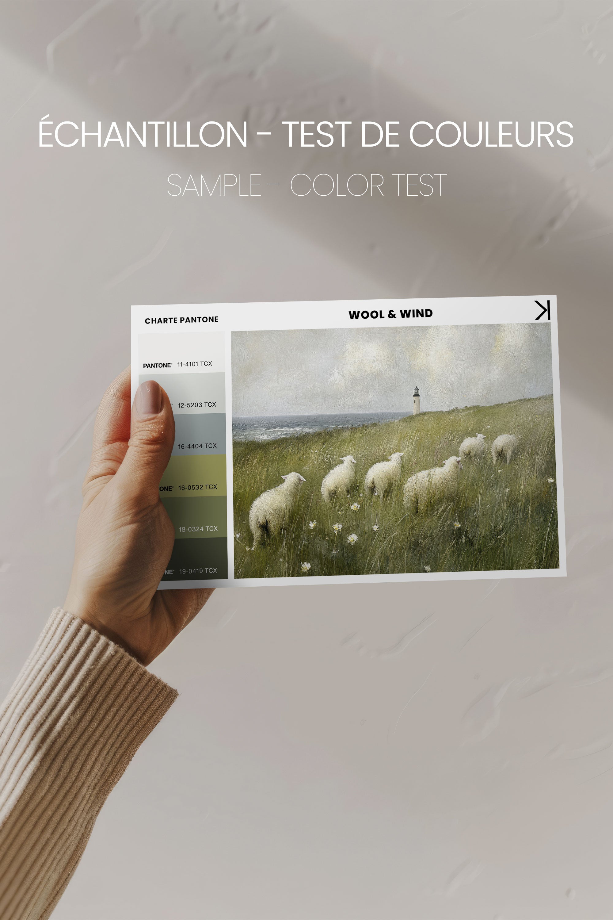OLEKA CANVAS - WOOL &amp; WIND, Oeuvre sur toile étirée, encadré Brun Chêne