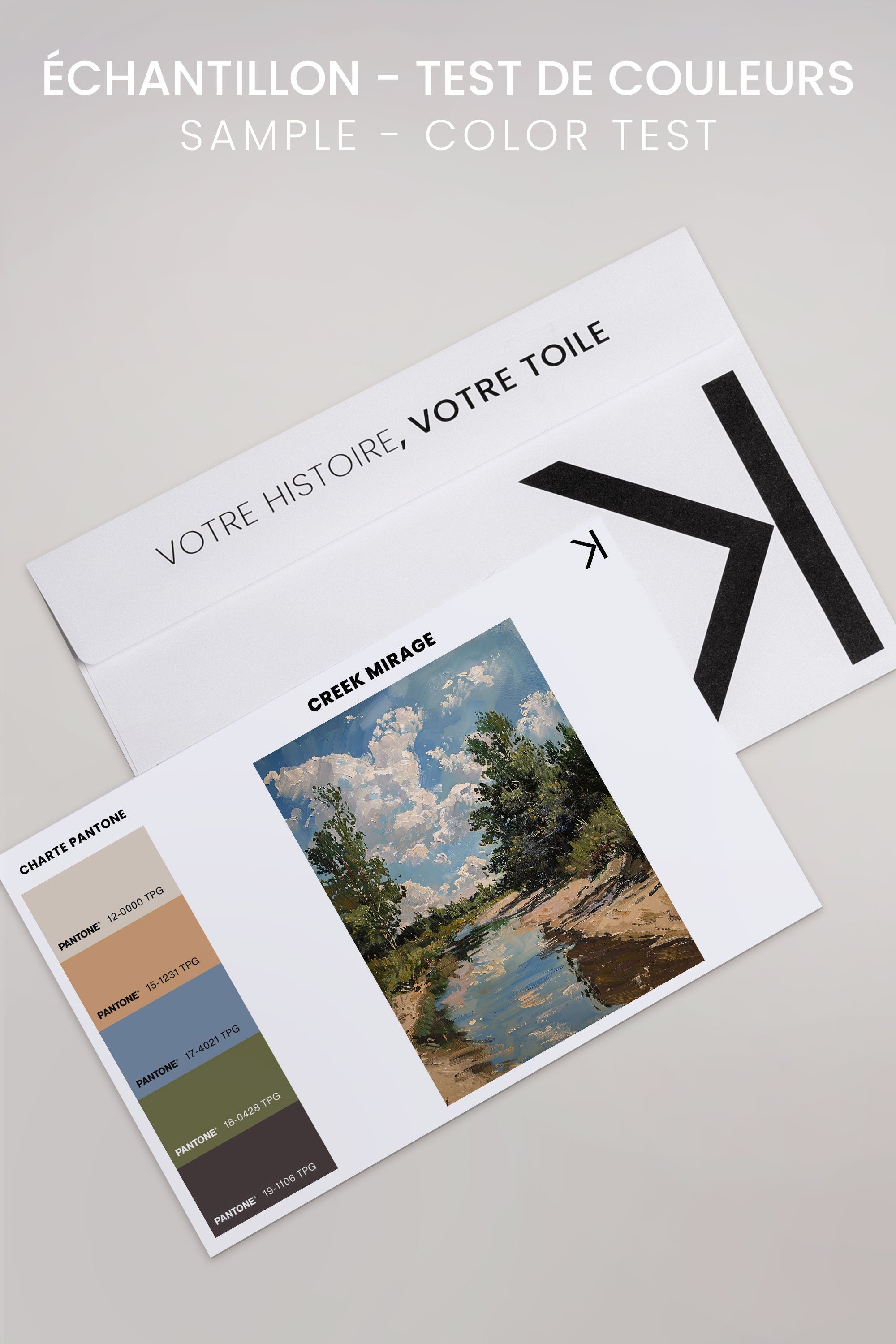 OLEKA CANVAS - CREEK MIRAGE, Oeuvre sur toile étirée, encadré Noir