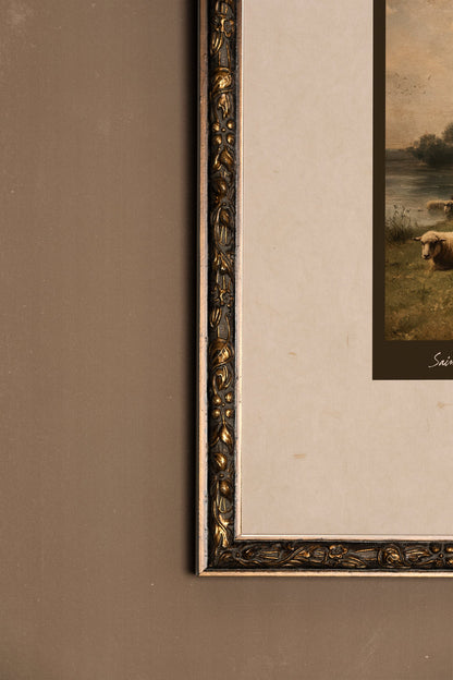 SAINT-ANTOINE-DE-TILLY, Oeuvre sur toile rigide, encadré Vintage Bronze