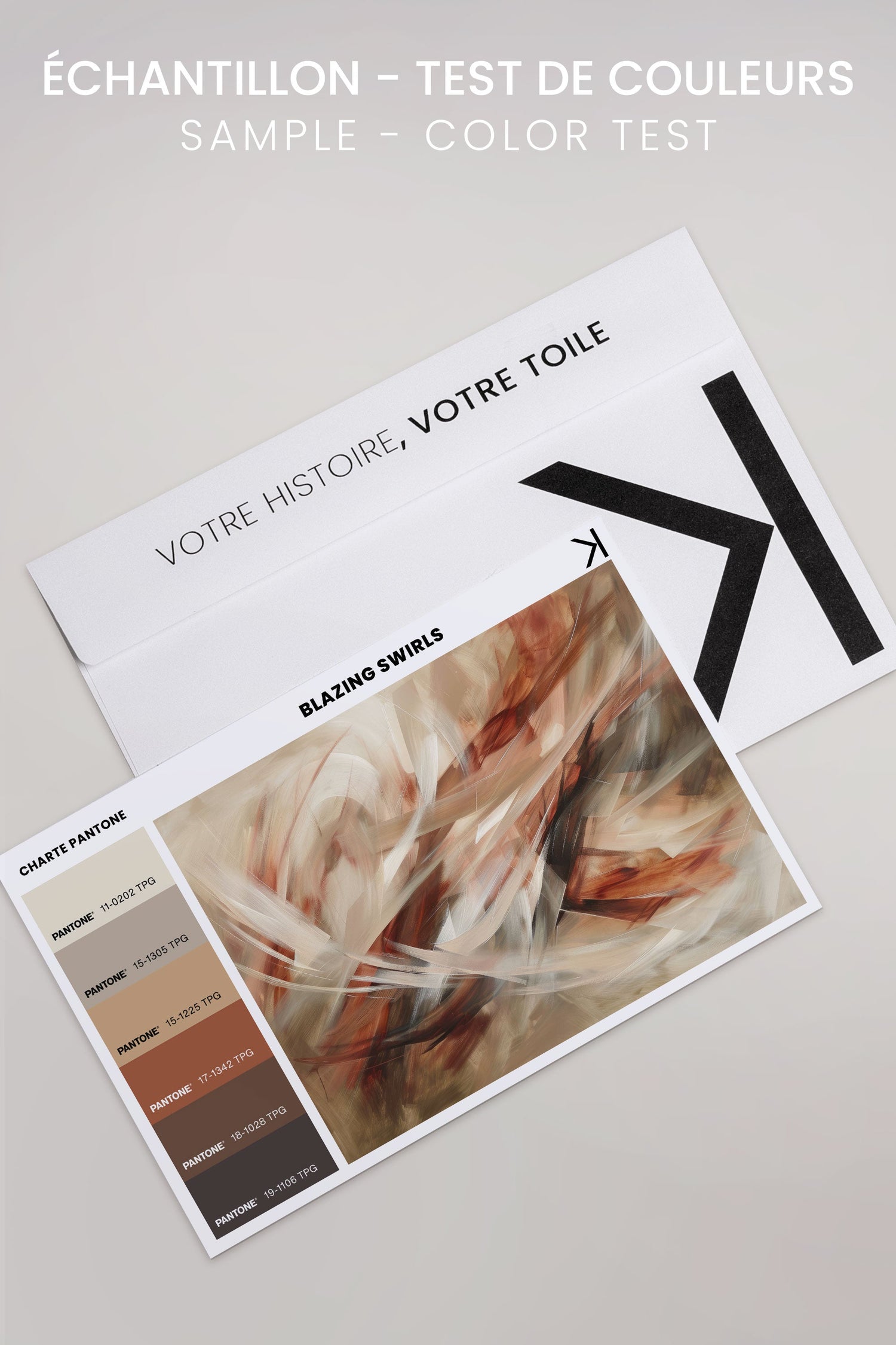 OLEKA CANVAS - BLAZING SWIRLS, Oeuvre sur toile étirée, encadré Noir