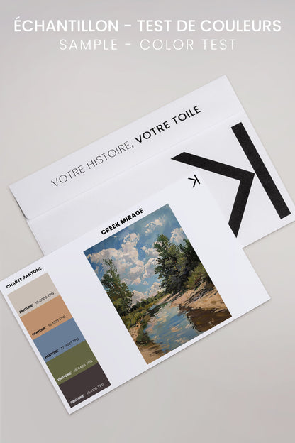 OLEKA CANVAS - CREEK MIRAGE, Oeuvre sur toile étirée, encadré Naturel Clair
