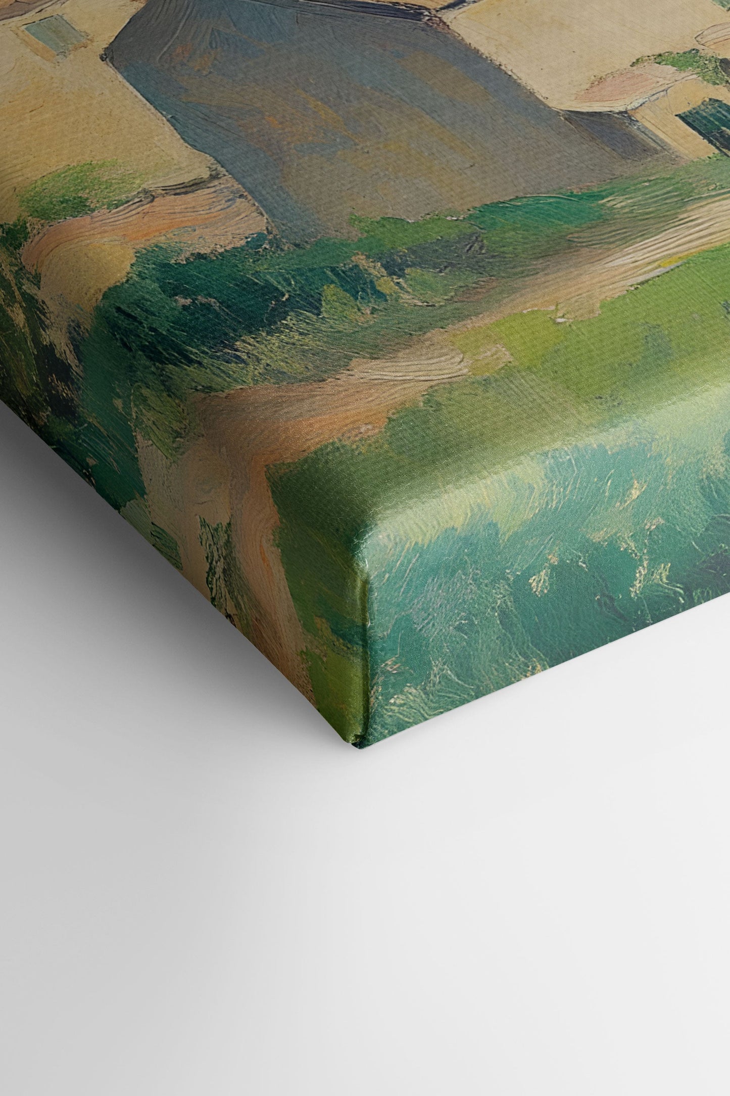 VILLAGE IN BLOOM, Work on stretched canvas