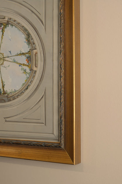 CIEL DE PALAIS, Oeuvre sur toile rigide, encadré Vintage Or